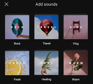 capcut music category