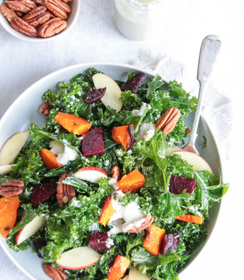 Kale Salad with Cashew Dressing