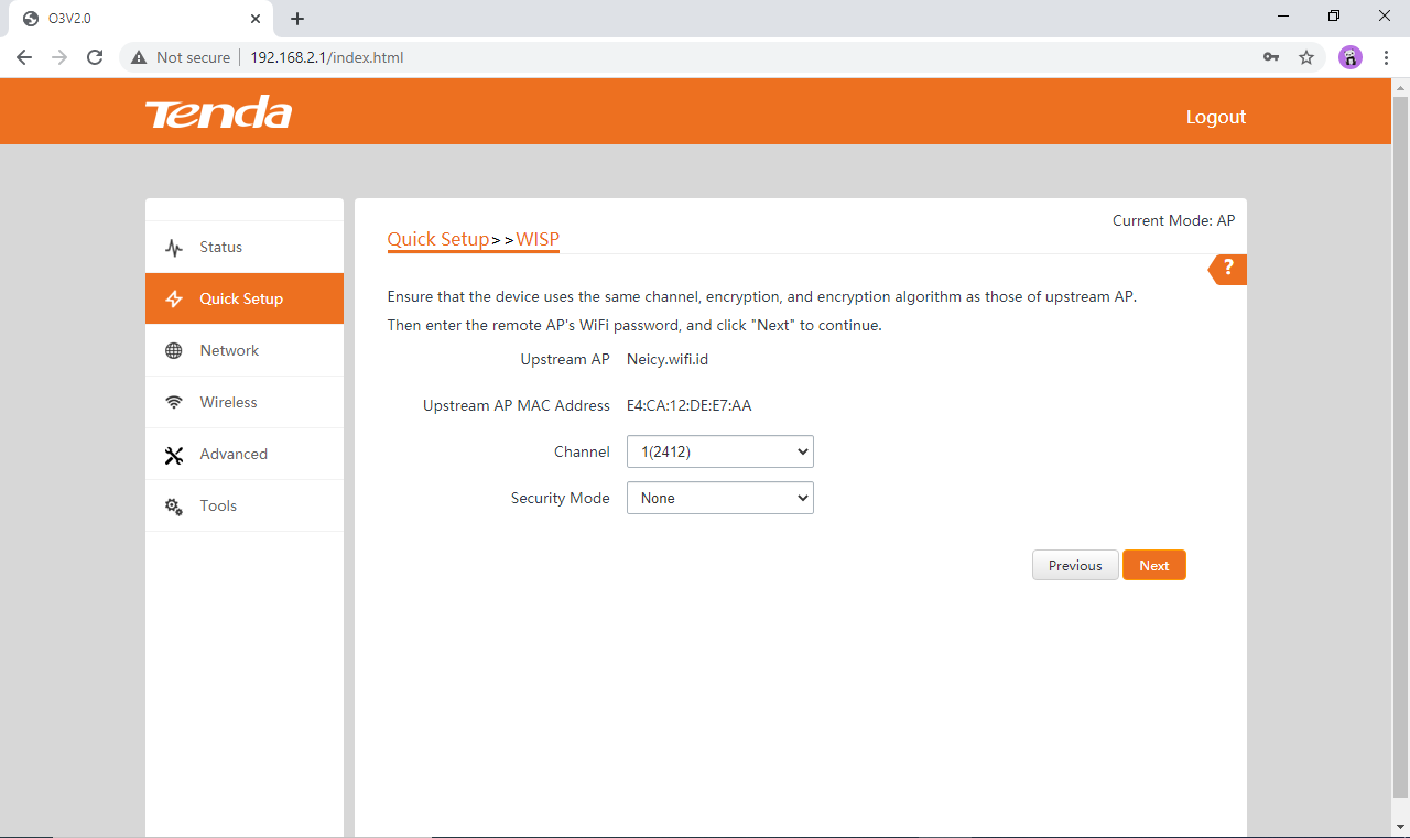Nembak Wifi Voucher Menggunakan Mode WISP Pada Router Tenda Neicy Tekno