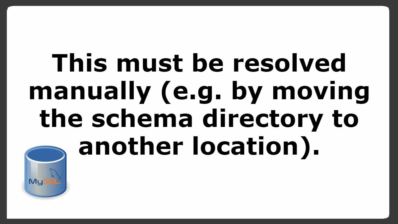 vetechno - This must be resolved manually (e.g. by moving the schema directory to another location). in Ubuntu