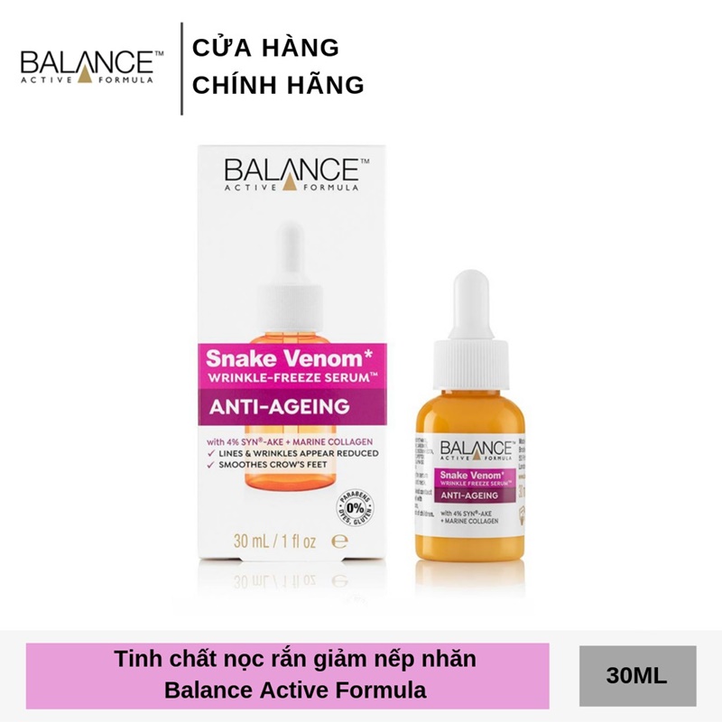Balance Active Formula Serum chống lão hóa nọc rắn Snake Venom Wrinkle Freeze 30ml
