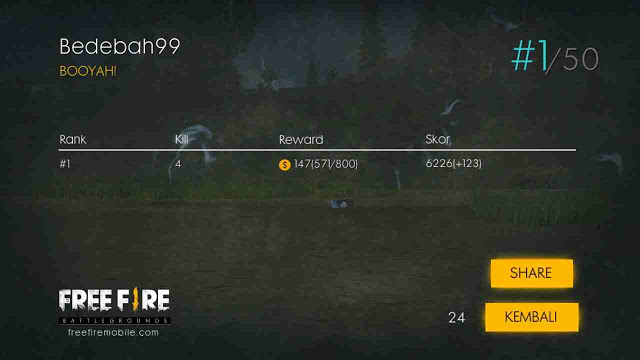 Cara Gampang Booyah Atau Rank 1 Di Free Fire Ilmu Mobile Legend