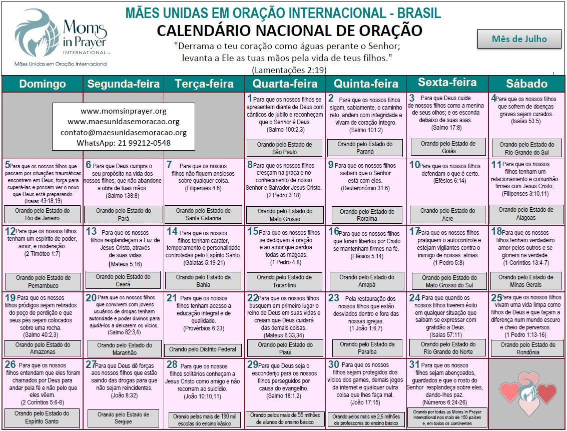 MÃES UNIDAS EM ORAÇÃO INTERNACIONAL BRASIL