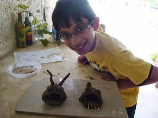 Clay Monster made of pinch pot