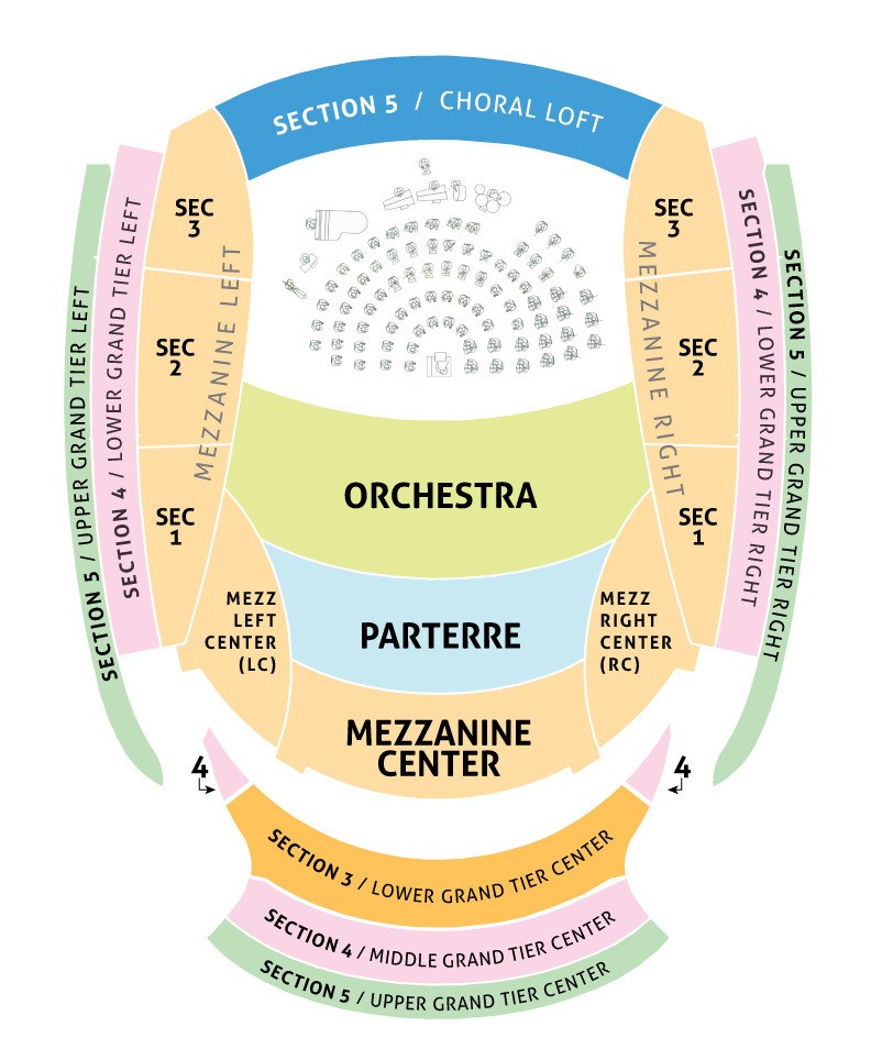 Awesome Kauffman Center Seating Chart with rows - Seating Chart