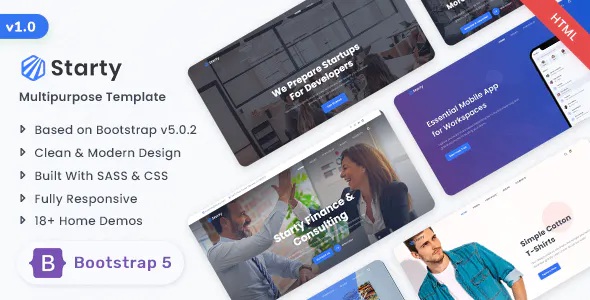 Starty - Bootstrap 5 Multipurpose Template