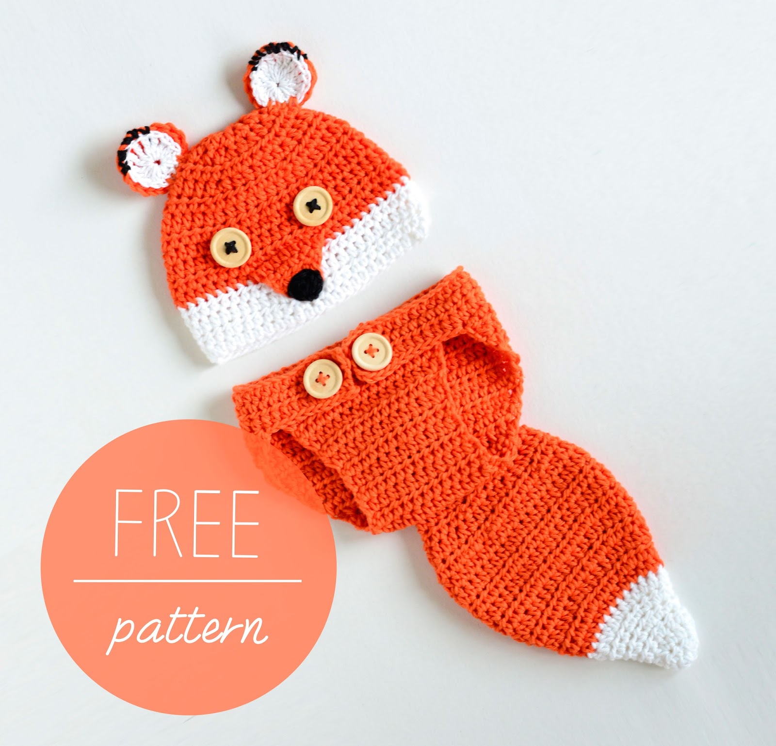 Crochet Baby Hat and Diaper Cover Cute Fox-Free Pattern ...