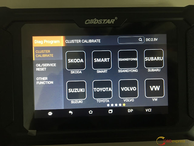OBDSTAR ODO MASTER car list