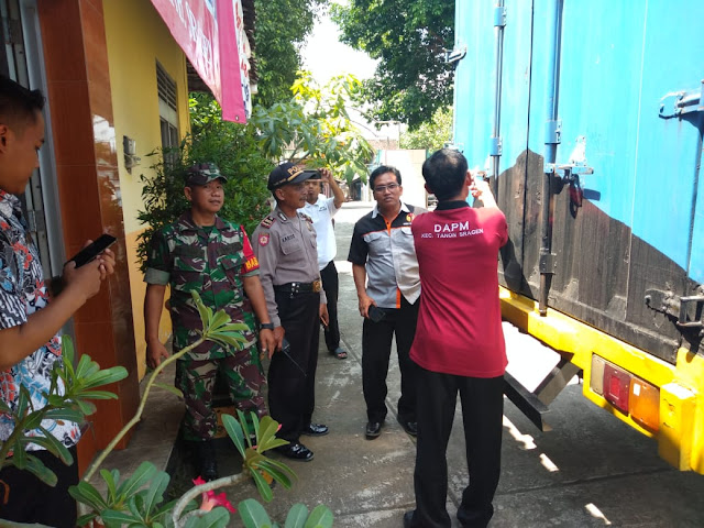 Babinsa Tanon Pantau Distribusi Logistik Kotak Suara