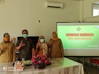 Wakamad Humas MAN 1 Kota Makassar  pada Pembimbingan Kehumasan di MTsN 1 Kota Makassar 2021