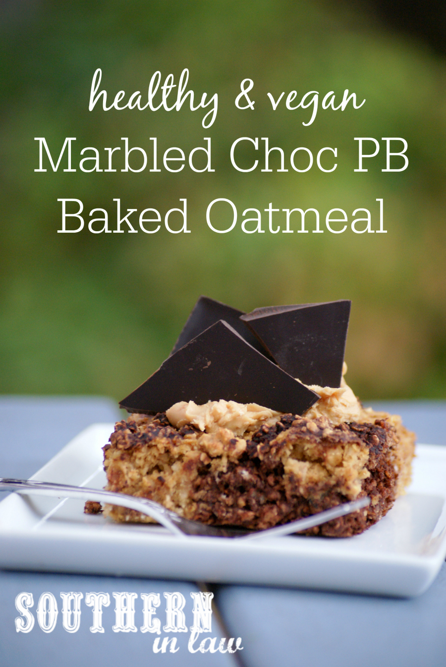 Southern In Law Recipe Marbled Chocolate Peanut Butter Baked Oatmeal