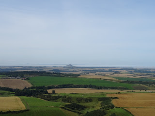 View from Traprain Law over fields in East Lothian to Berwick Law.  Picture by Kevin Nosferatu for the Skulferatu Project.
