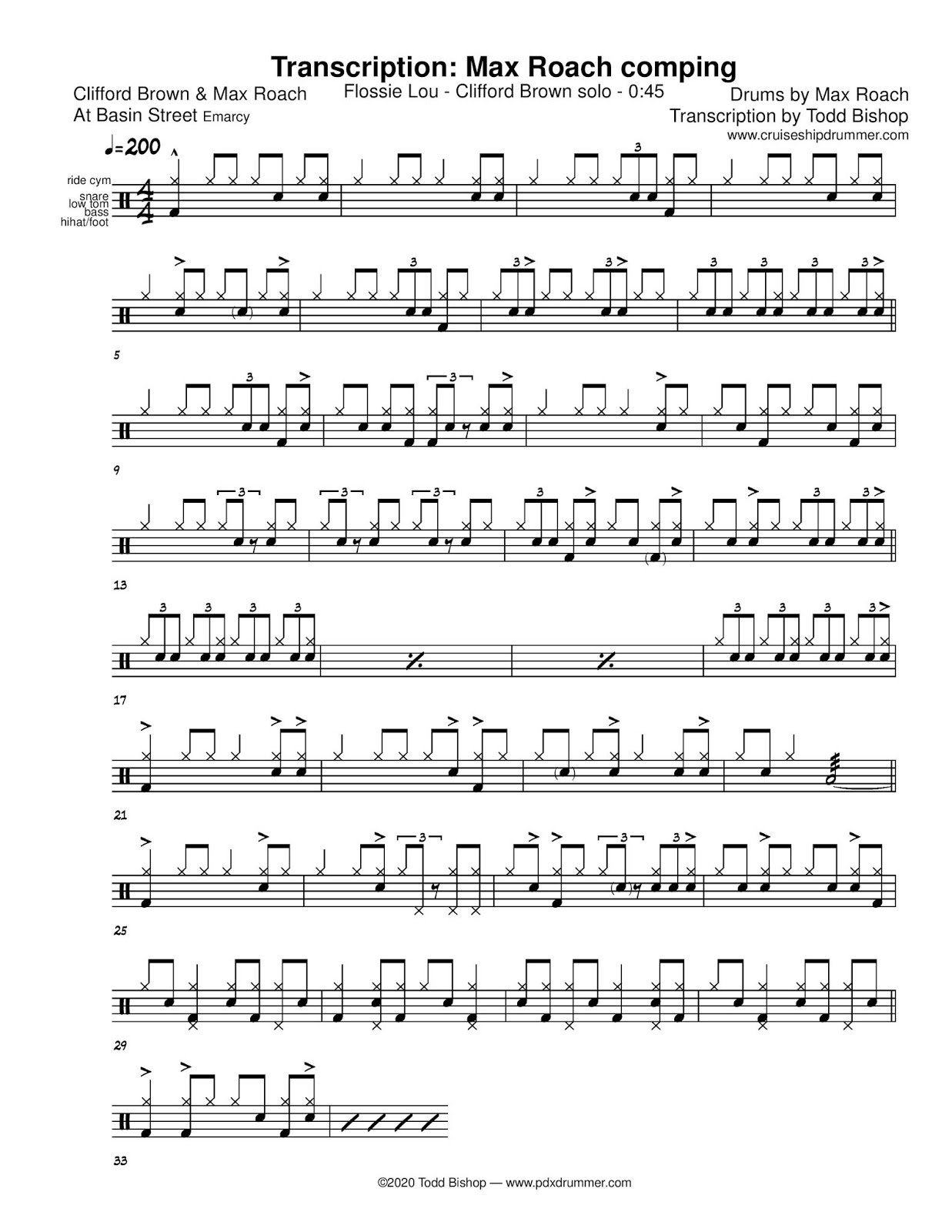 Cruise Ship Drummer March 2020