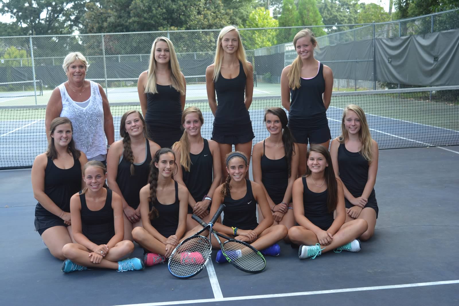Girl Tennis School Team