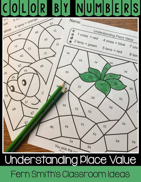 Second Grade Go Math 1.3 Understanding Place Value Lessons, Task Cards, Center Games and Color By Number Resources.
