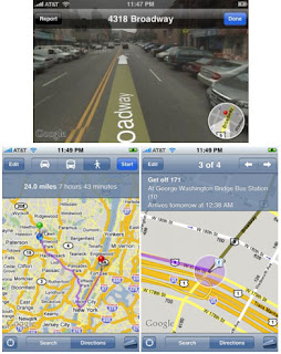 iPhone Firmware 2.2 OS with Google Maps Street View Screenshots