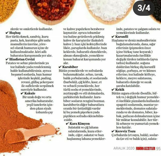 HANGİ BAHARAT NEREDE VE NASIL KULLANILIR GÜLO ANNE MUTFAKTA
