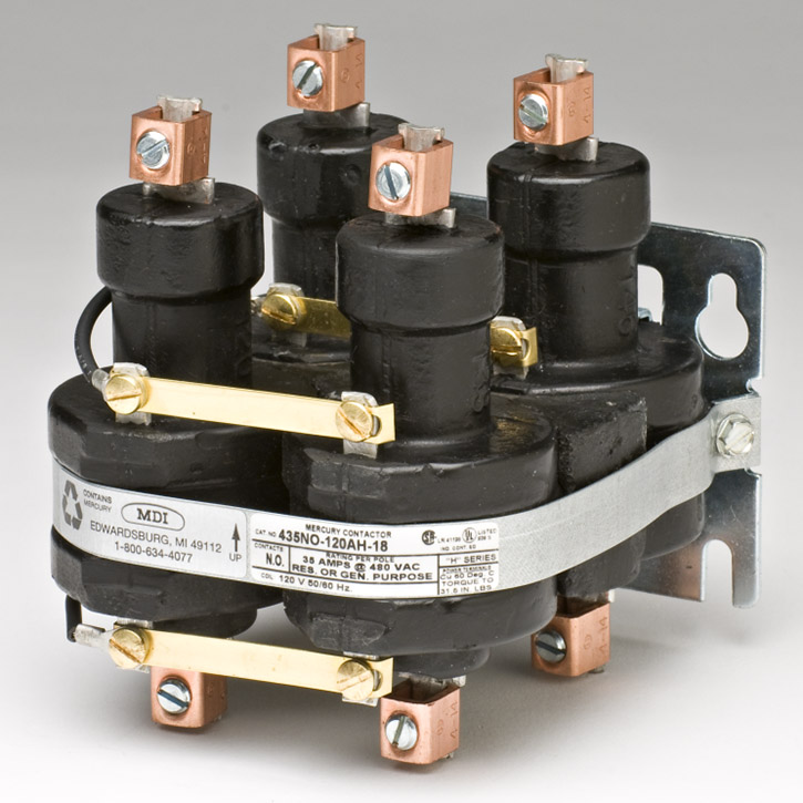 Industrial Electric Switches MDI 35 Amp Mercury Contactors / Relays