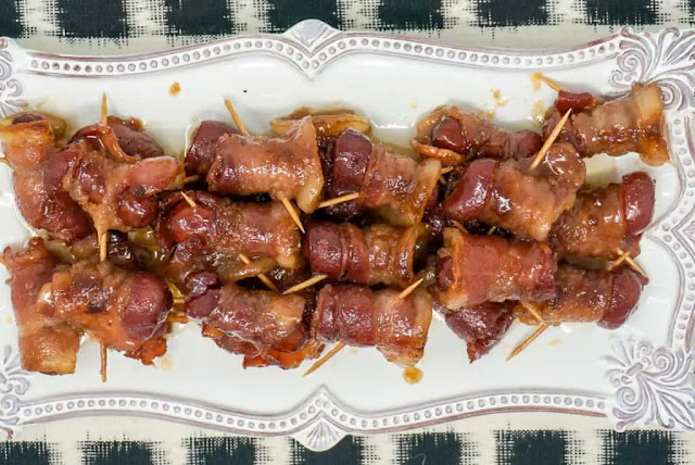 Brown Sugar Bacon-Wrapped Smokies