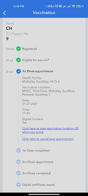 Mid Valley Southkey 打疫苗过程