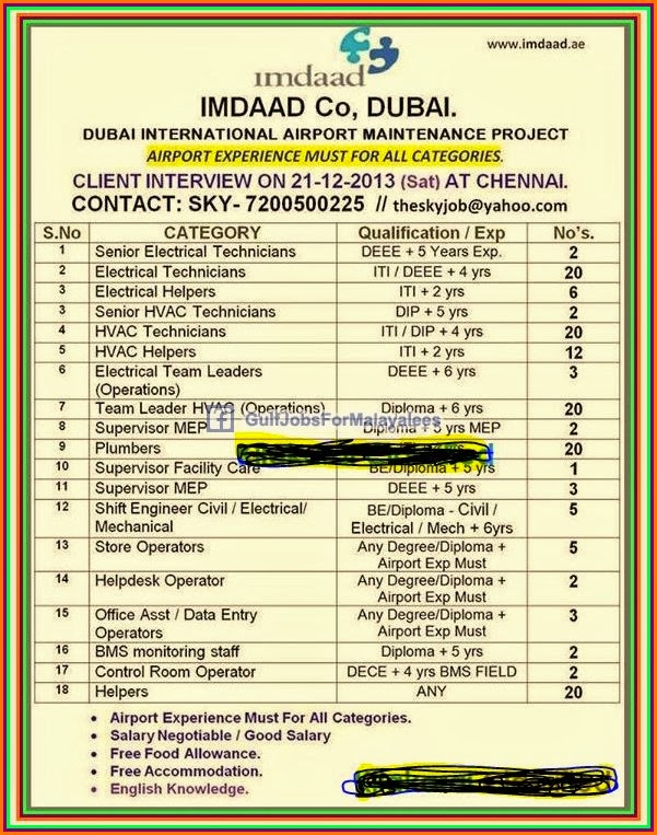 Imdad Company Dubai Airport Maintenance Project