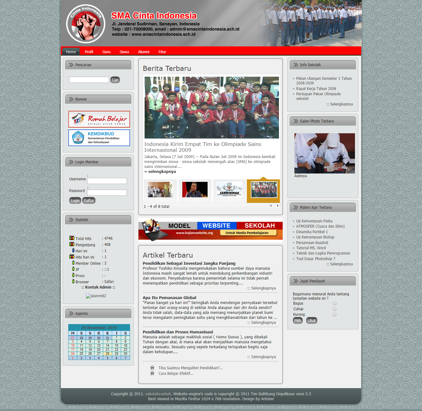 Download CMS Sekolah Balitbang Gratis BLOG BG IRFAN