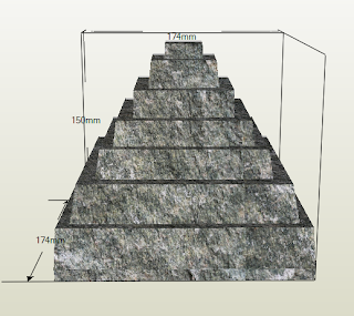 Pirámide escalonada piedra