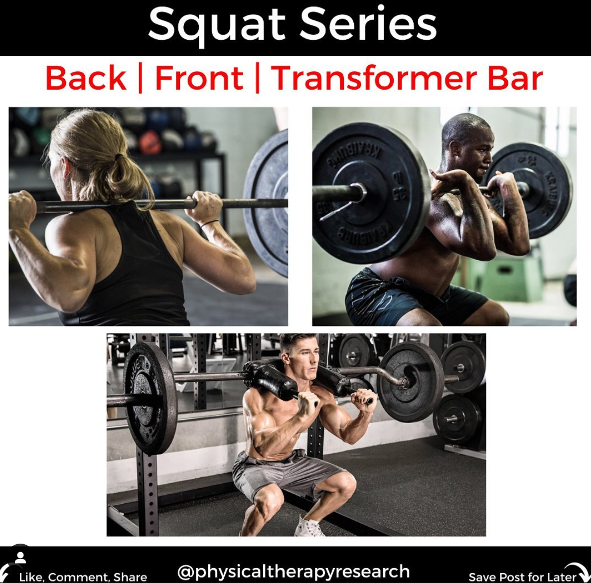 Squat Series Back Squat vs Front Squat vs Transformerbar Squat