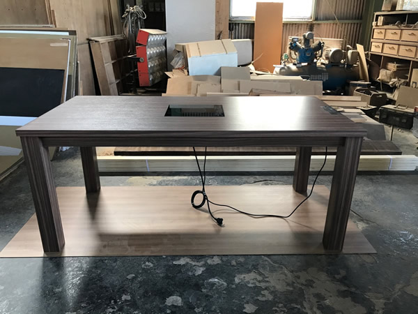 MU Factory オーダー家具製作例 order258 F様 IHヒーター付きダイニングテーブル