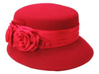 Red Wool Double Flower Hat