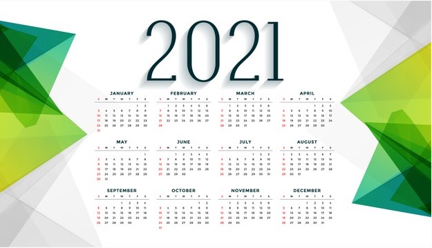 Template Kalender Meja 2021 Desain Modern Siap Edit | zotutorial.com