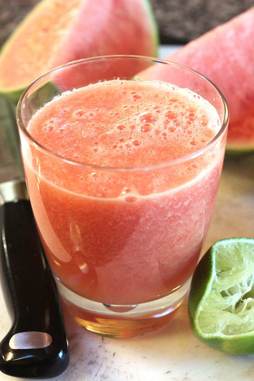 Watermelon agua fresca with lime