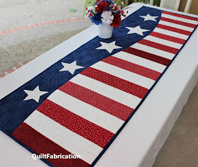 Patriotic Wave table runner by QuiltFabrication
