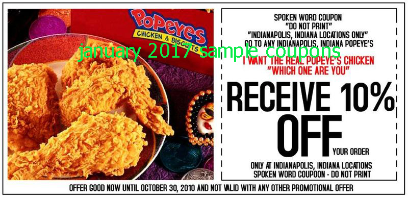 Printable Coupons 2021: Popeyes Chicken Coupons