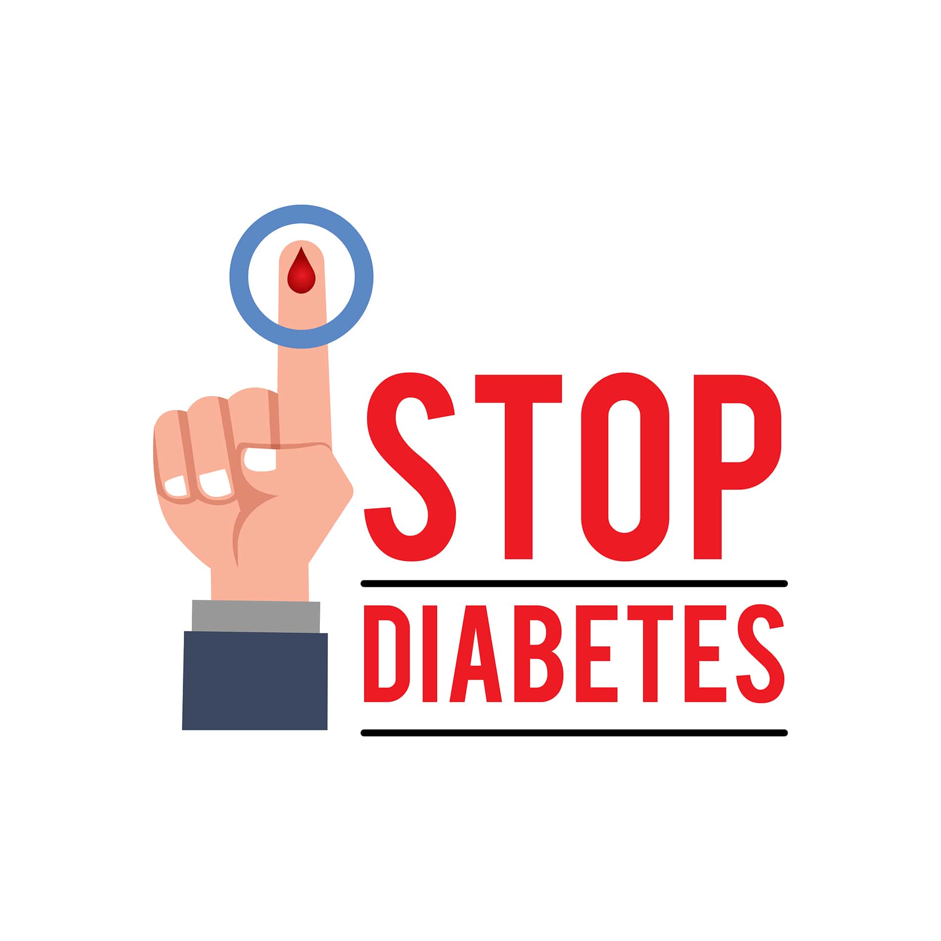 Stop diabetes poster concept vector graphics for free download