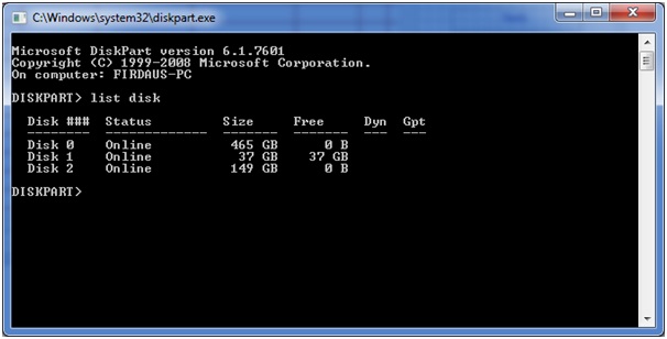 Diskpart script example image