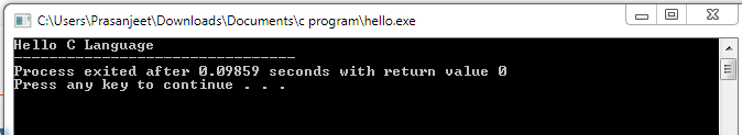 The correct place for easy learning....: First C Program