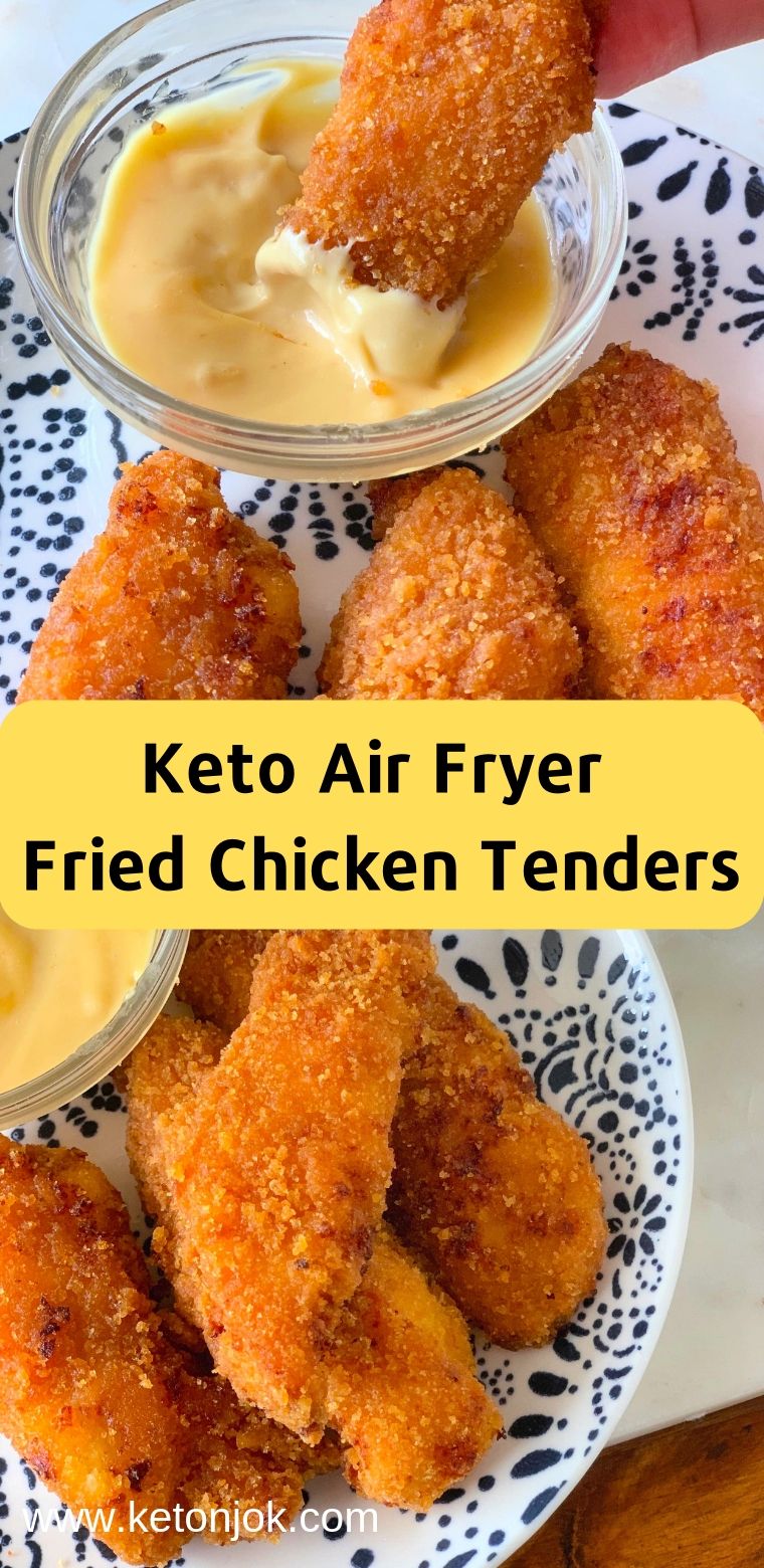 Keto Air Fryer Fried Chicken Tenders Joki's Kitchen