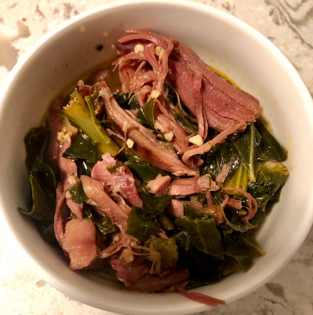 Hailee Long Collard Greens with Smoked Ham Shank