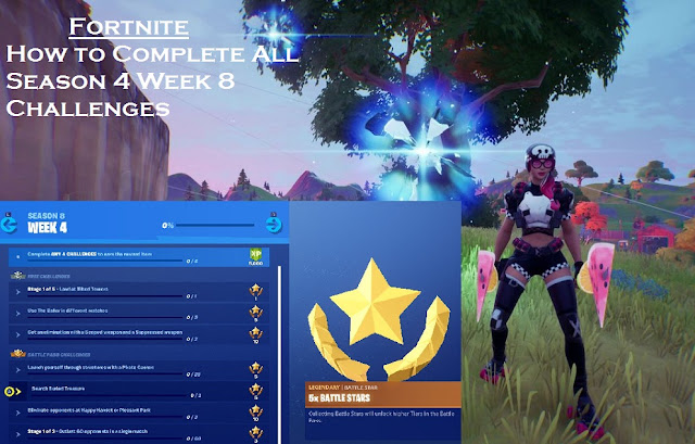 Fortnite: How to Complete All Season 4 Week 8 Challenges