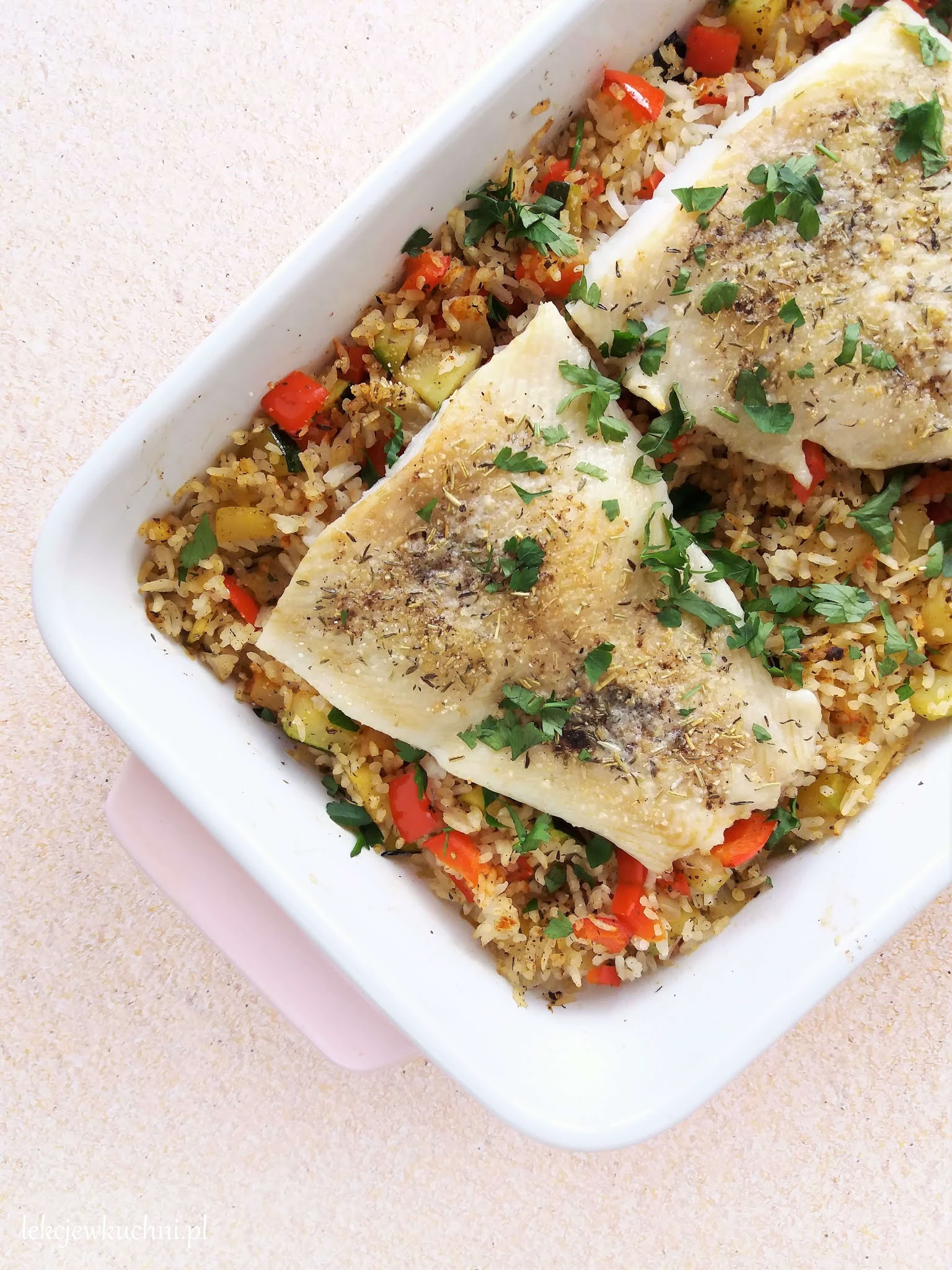 Ryba Z Piekarnika Z Warzywami I Ryżem Baked Fish With Rice And Vegetables Lekcje W Kuchni