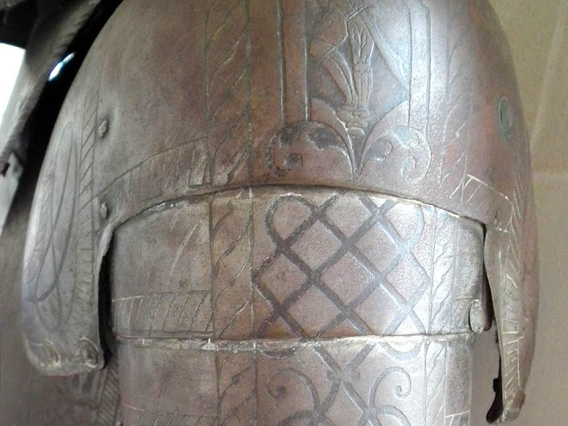 Detail of etched armour, collection of the Chateau of Cheverny. Photo by Loire Valley Time Travel.