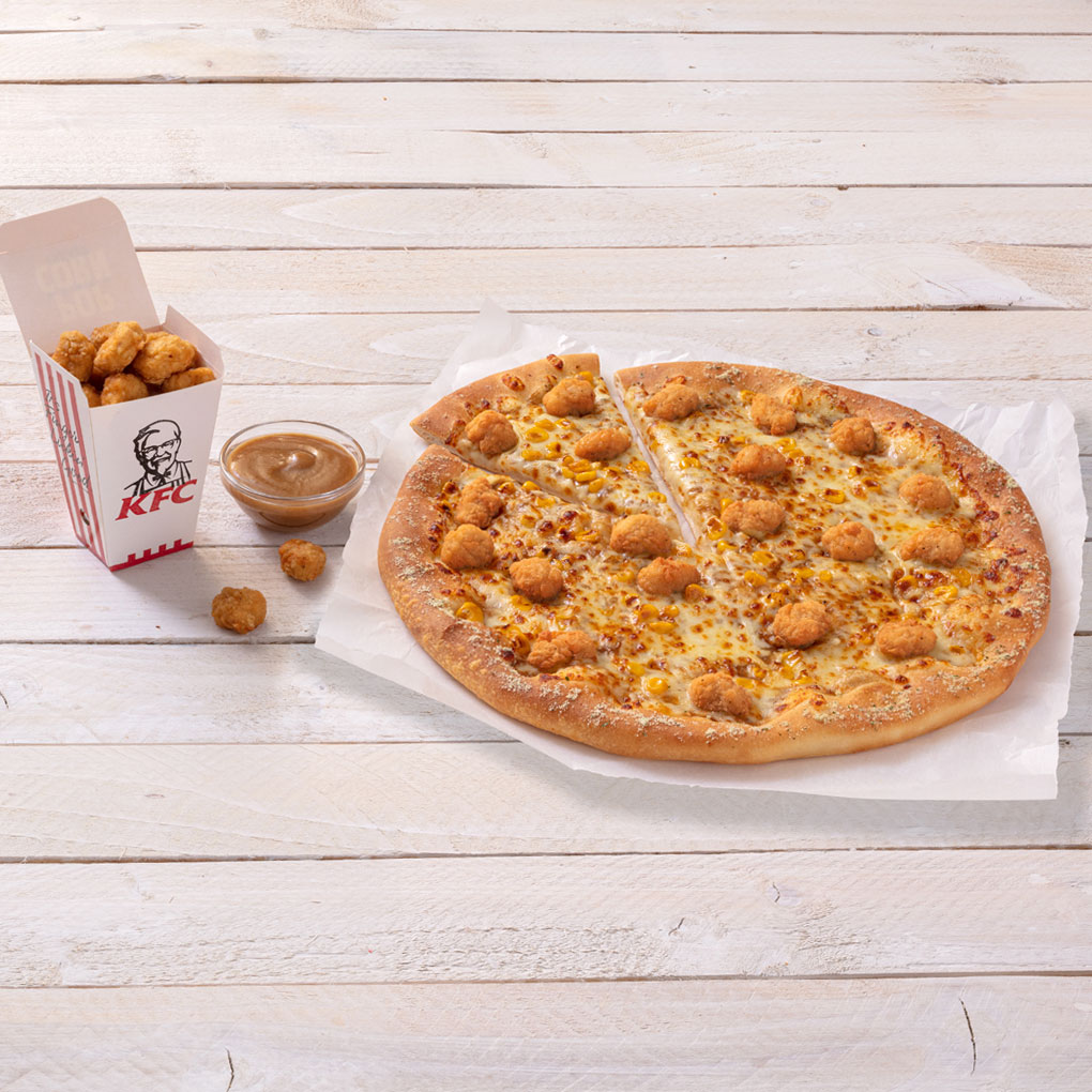 Popcorn Chicken Pizza Kombinasi Menu Pizza Hut Dan KFC Yang Unik!