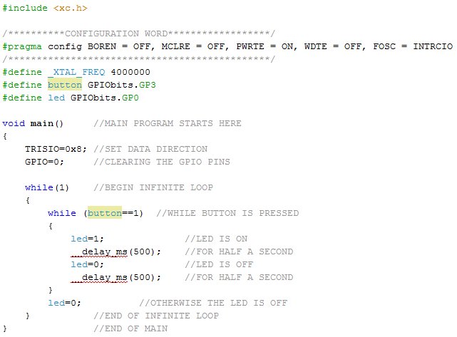 PIC Programming Lessons: Generating Time Delays