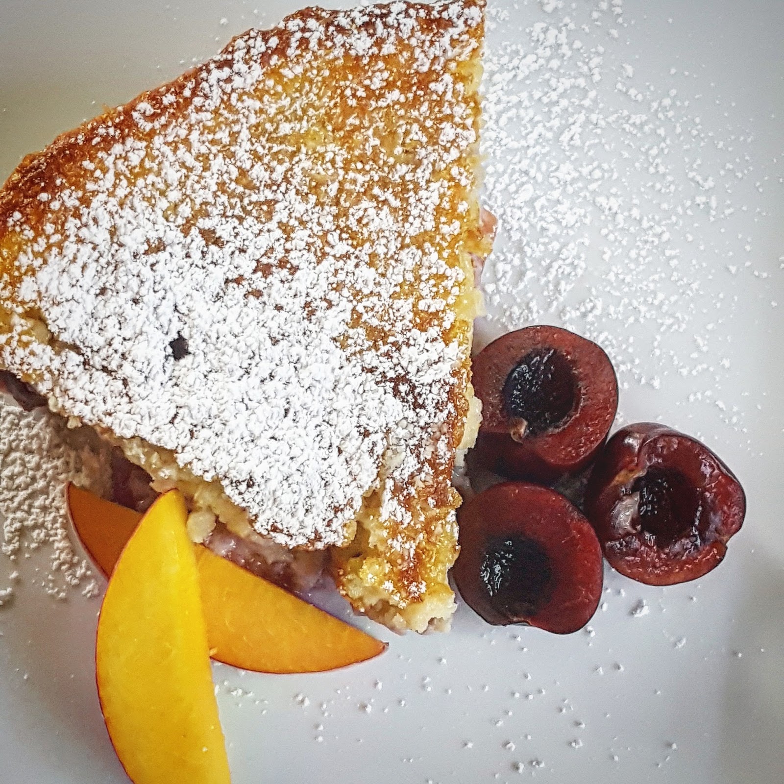 Cherry Peach Olive Oil Cake | Chef Jen