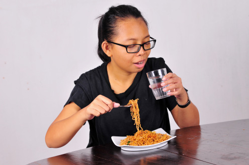 Image result for drinking water while eating