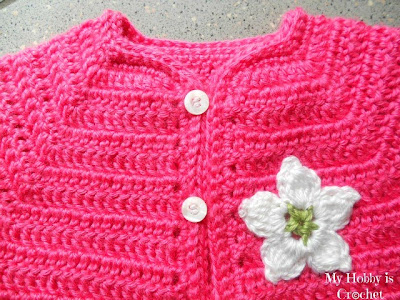 Toddler Short Sleeved Cardigan | Twin V- Stitch - Free Crochet Pattern