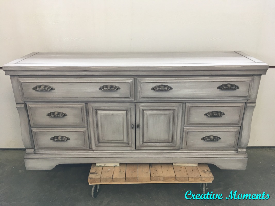 Rustic Grey Farmhouse Dresser