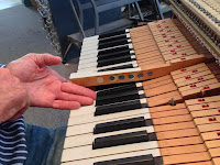 weighted acoustic piano keys