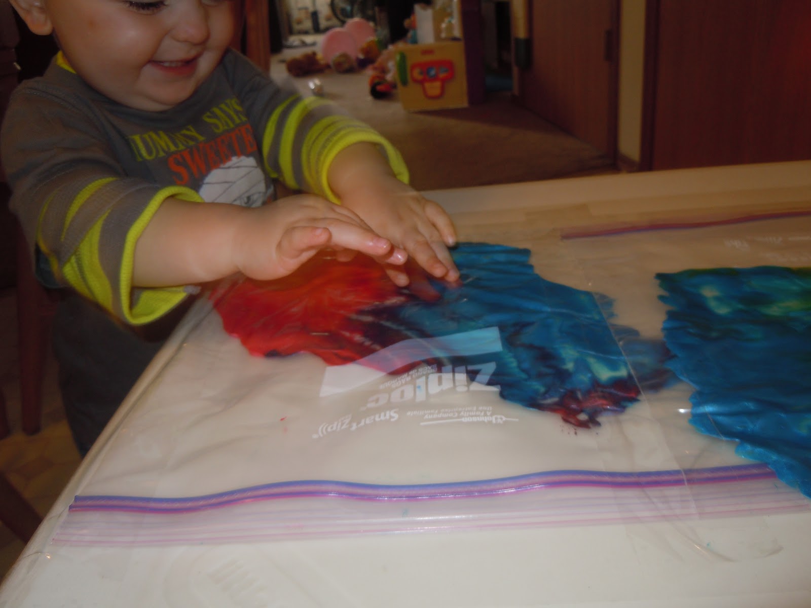 A day in the life Toddler Activity Sensory Paint Bags
